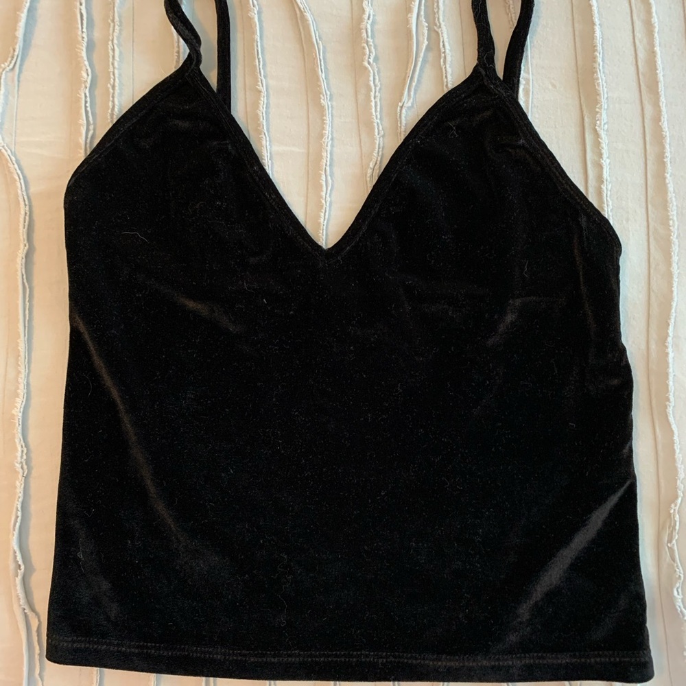 Brandy Melville velvet crop tank top